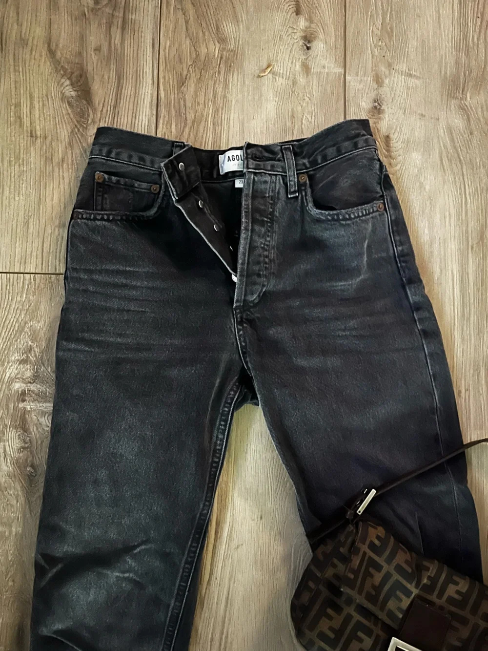 Agolde Riley Black Jeans